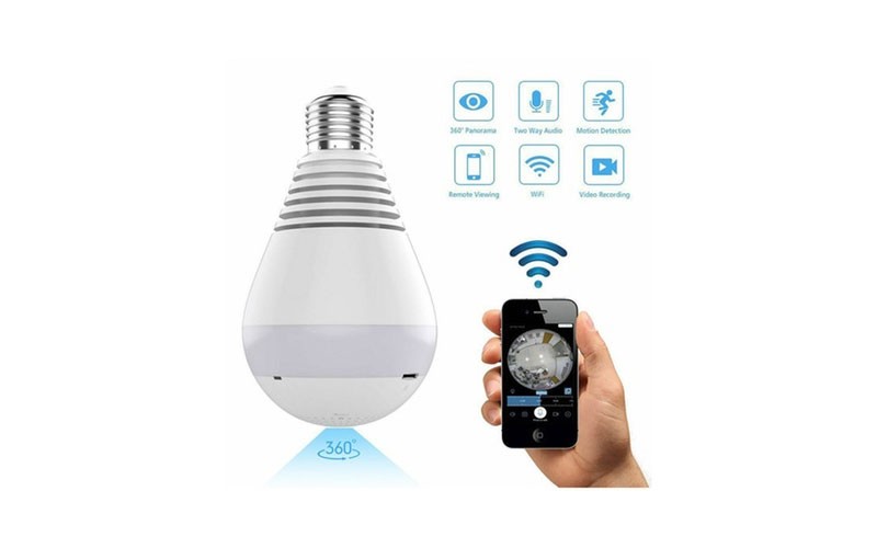 Panoramic Hidden Wifi IP Camera Light Bulb