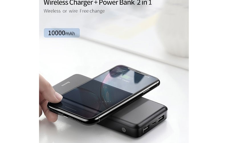 Baseus Wireless Charger Power Bank 10000mAh For Iphone Android