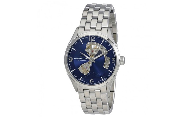 Hamilton Jazzmaster Automatic Open Heart Blue Dial Mens Watch