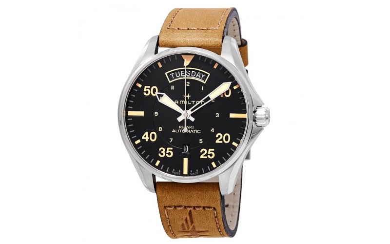 Hamilton Khaki Pilot Day Date Automatic Black Dial Mens Watch