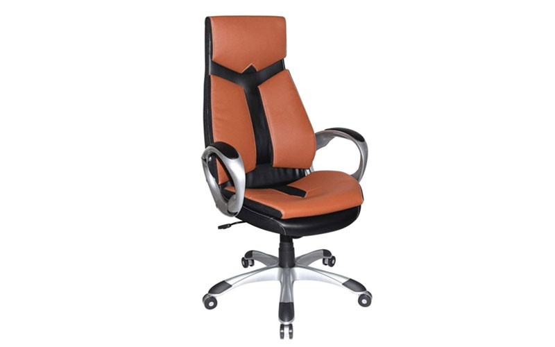 Boraam 97918 Jacob Adjustable Modern Office Chair Sienna & Black One Size