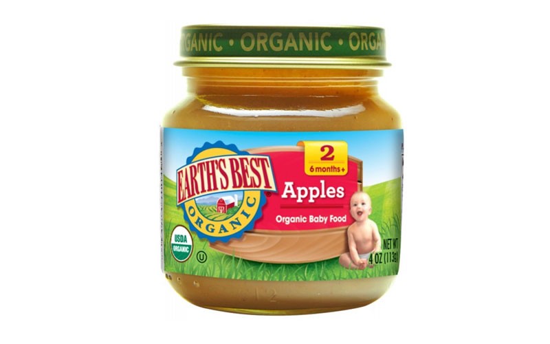 Earth's Best Organic Apples Baby Food 4 oz Jars - Pack of 12