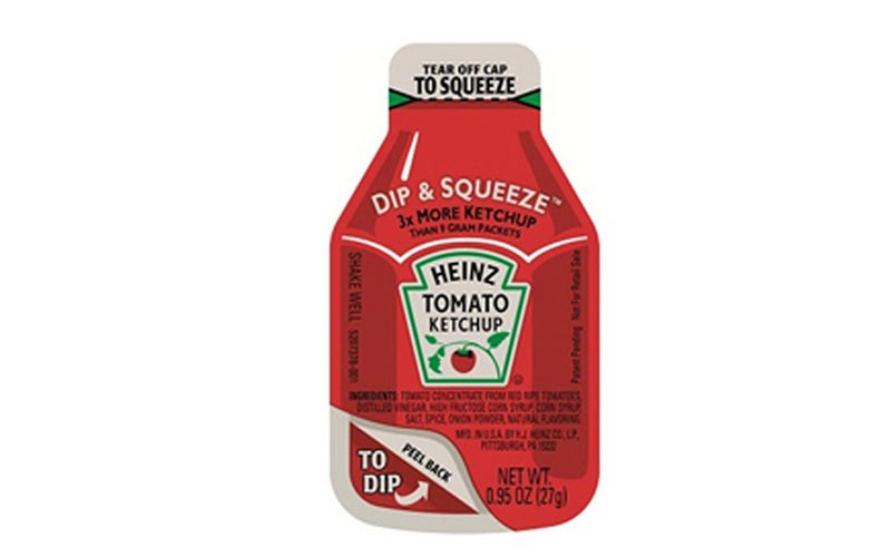 Heinz Dip & Squeeze Tomato Ketchup .95 oz Dippers Pack of 100