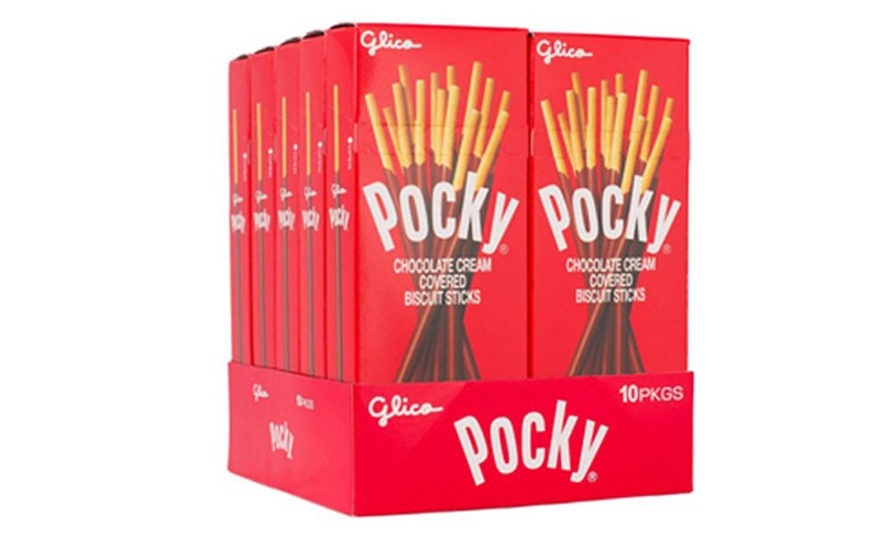 Glico Pocky Chocolate Cream Covered Biscuit Sticks 1.41 oz Bags Pack of 20