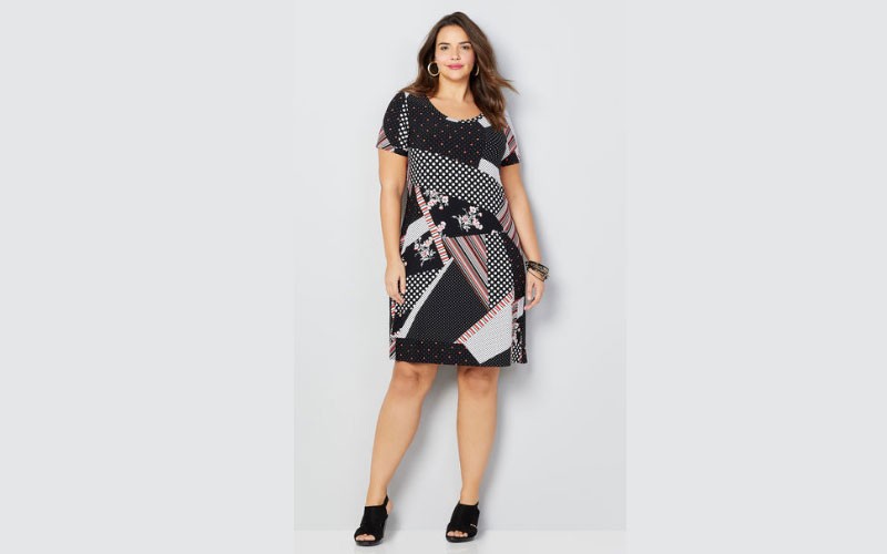 Patchwork Sheath Dress