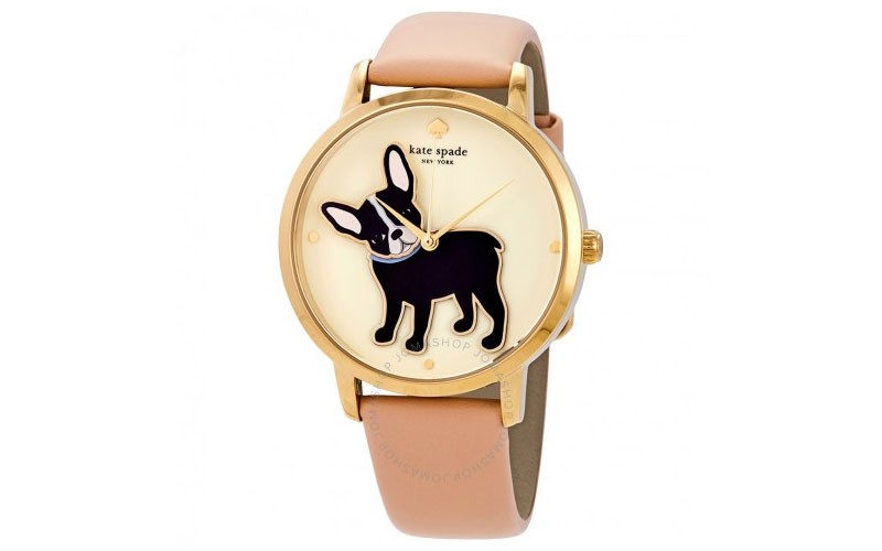 Kate Spade Metro Grand Antoine Cream Dial Ladies Leather Watch