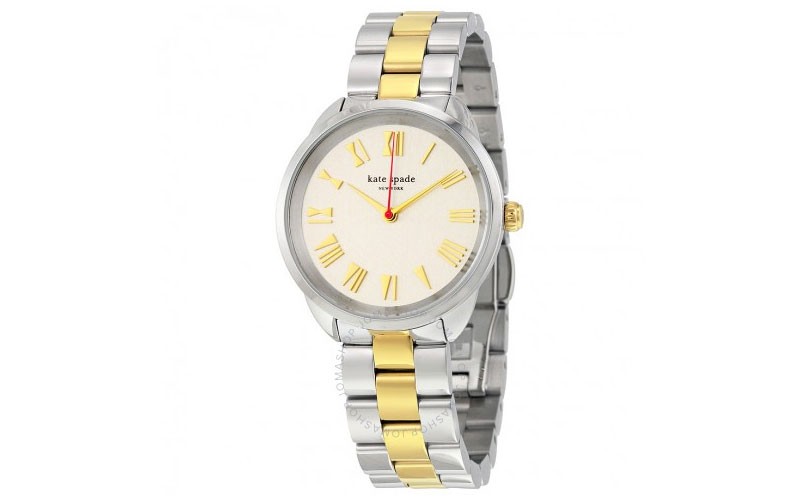 Kate Spade Crosstown Silver Dial Two-tone Ladies Watch