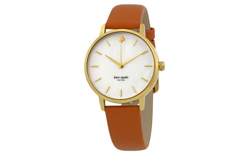 Kate Spade Metro White Dial Ladies Leather Watch