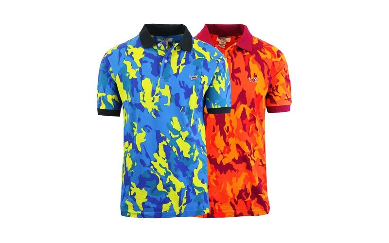 Mens 100% Cotton Camo Short Sleeve Polo (Sizes M-2XL)