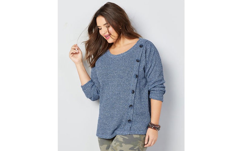 Open Stitch Button Top