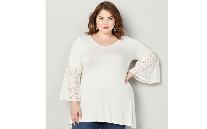 Lace Sleeve Sharkbite Tunic