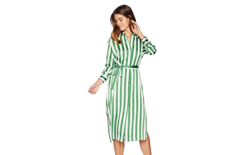 Juicy Couture Awning Stripe Satin Dress