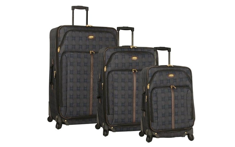 Travel Gear Triton 3 Piece Expandable Spinner Luggage Set