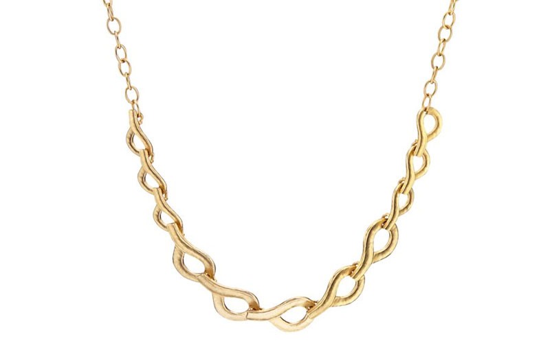 Golden Wave Link Necklace by Lenox