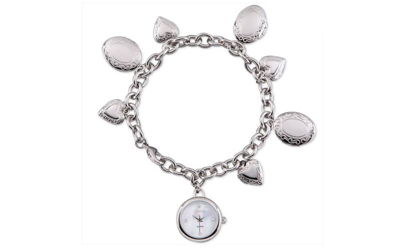 Silvertone Locket Watch by Lenox