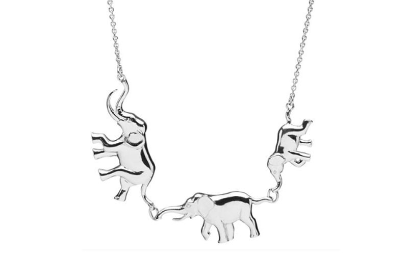 Sterling Elephant Parade Necklace by Lenox