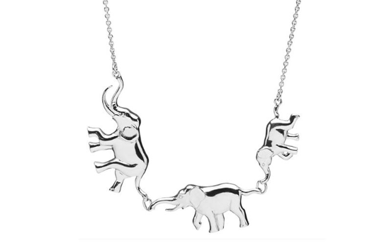Sterling Elephant Parade Necklace by Lenox