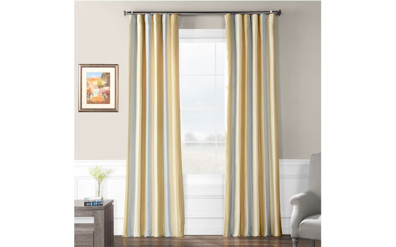 Walcot Faux Silk Stripe Curtain