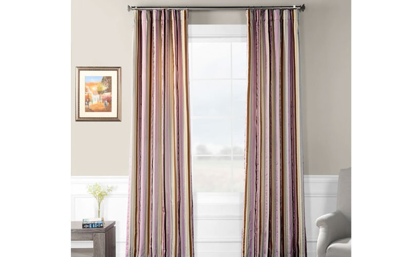 Milton Luxury Faux Silk Stripe Curtain