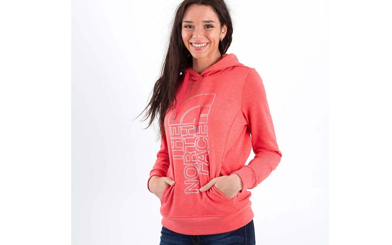 The North Face Mega Halfdome Pullover Hoodie for Women in Spiced Coral
