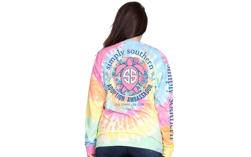 Simply Southern Preppy Collection Adoption Ambassador Tie Dye Long Sleeve T-shir