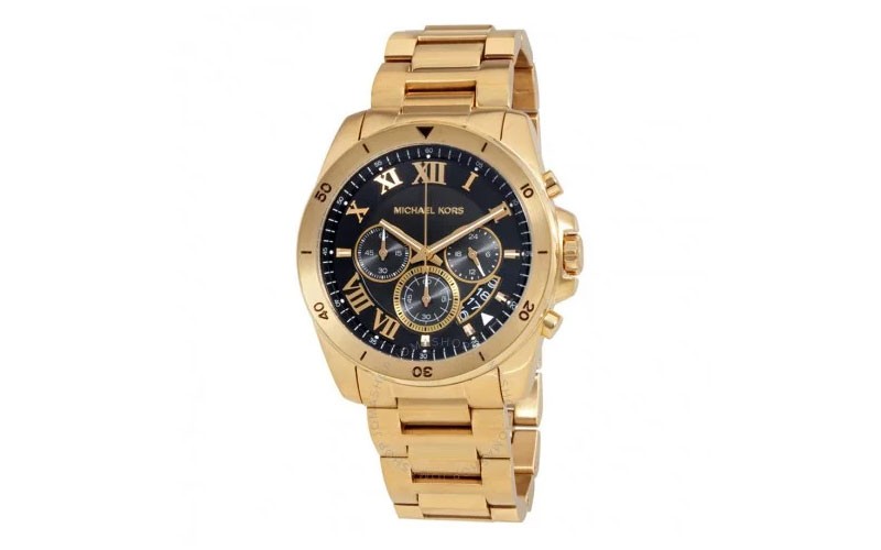 Michael Kors Brecken Black Dial Chronograph Mens Watch