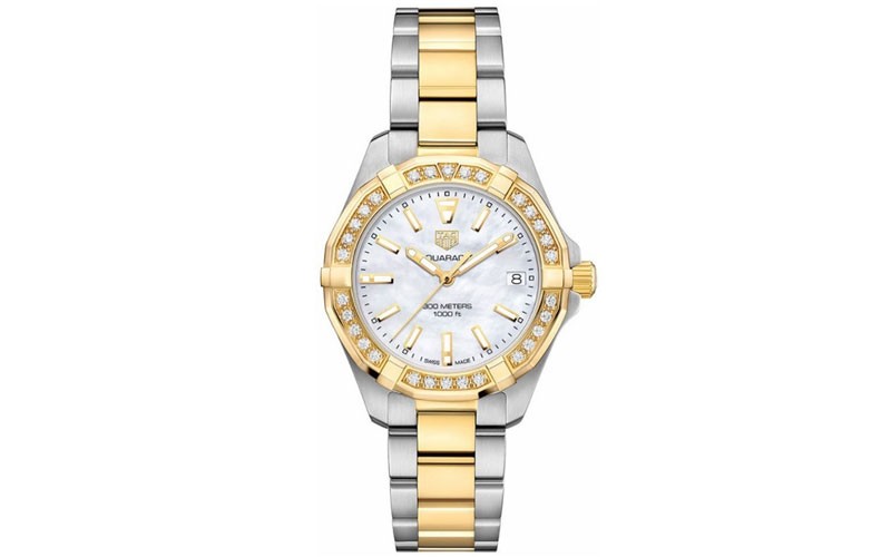Tag Heuer Aquaracer Diamond and Gold Women's Luxury Watch