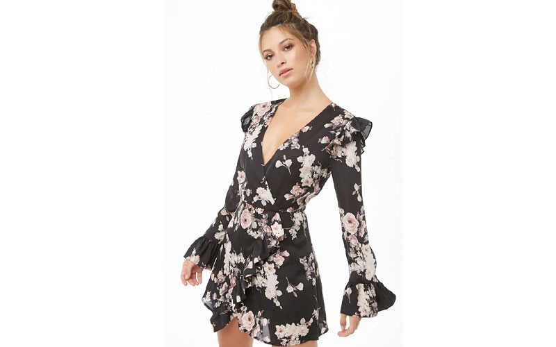 Floral Maxi Skort Romper For Womens