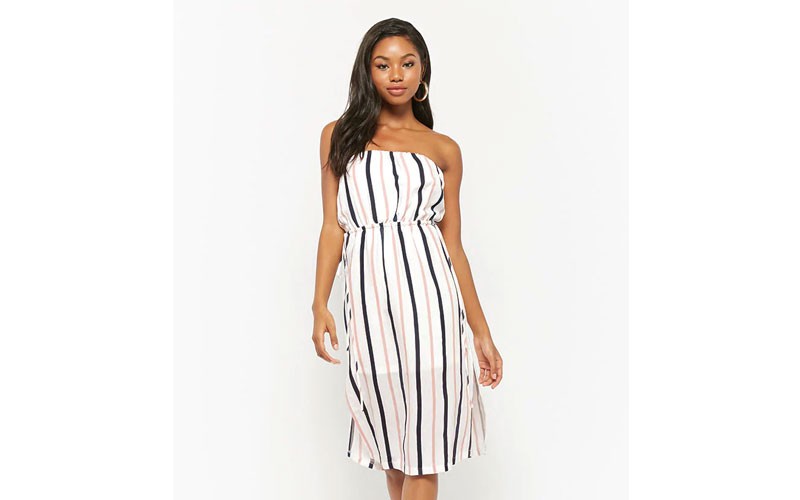 Striped Tube Dress For Womens