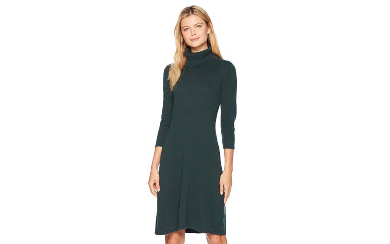 Nine West Cowl Neck Fit & Flare Knit Dress