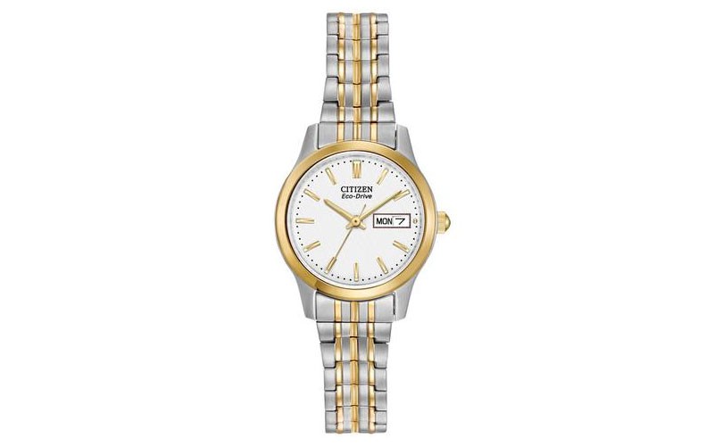 Citizen Ladies Eco-Drive Expansion Day/Date White Dial Two Tone