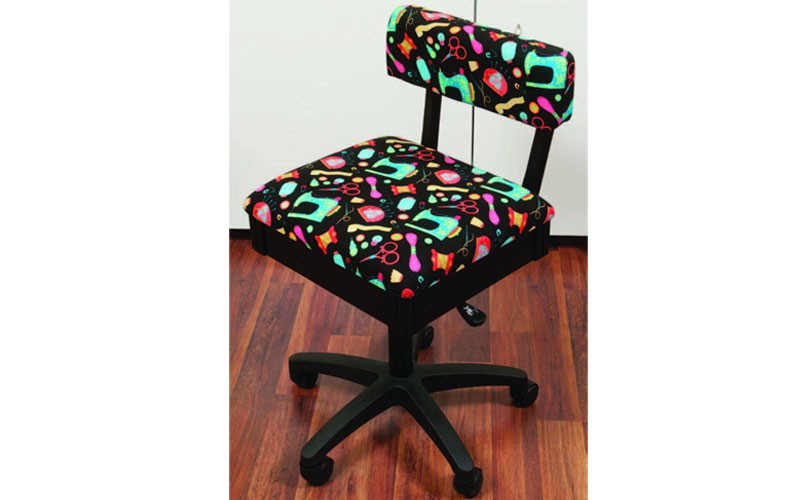 Arrow Height Adjustable Hydraulic Sewing Chair H7013B (Notions Fabric)