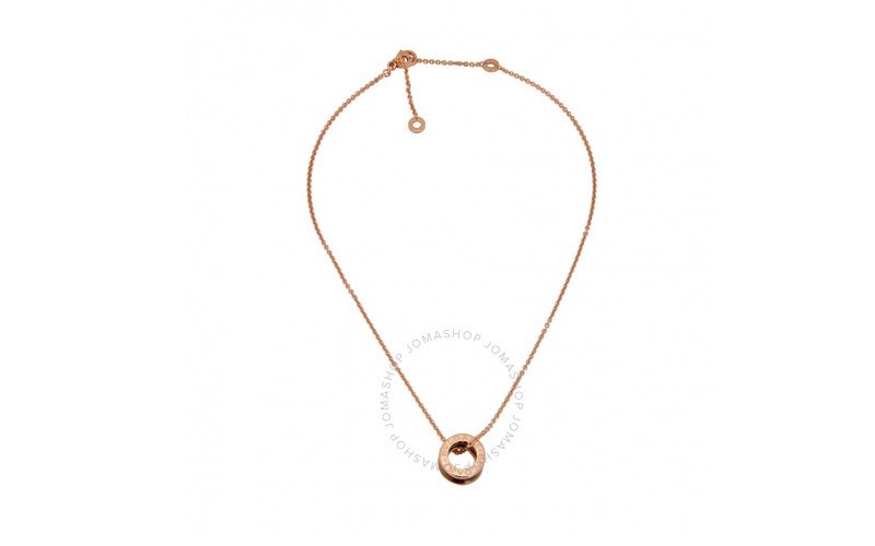 Bvlgari B.Zero1 18K Rose Gold And Black Ceramic Pendant