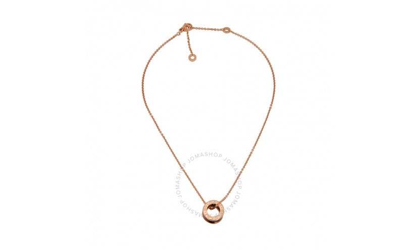 Bvlgari B.Zero1 18K Rose Gold And Black Ceramic Pendant