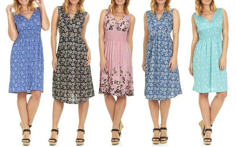 Womens Summer Casual Sleeveless Mini Printed Vest Casual Dresses