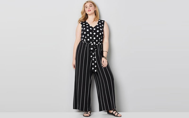 Dots And Stripes Jumpsuit Women Dresses