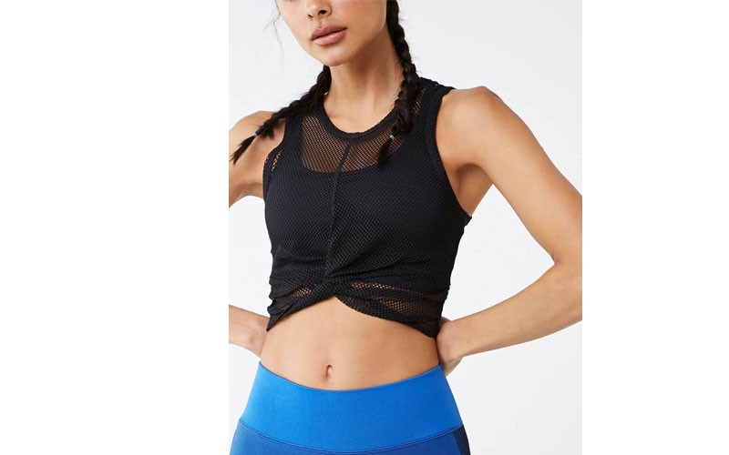 Active Mesh Cropped Tank Top