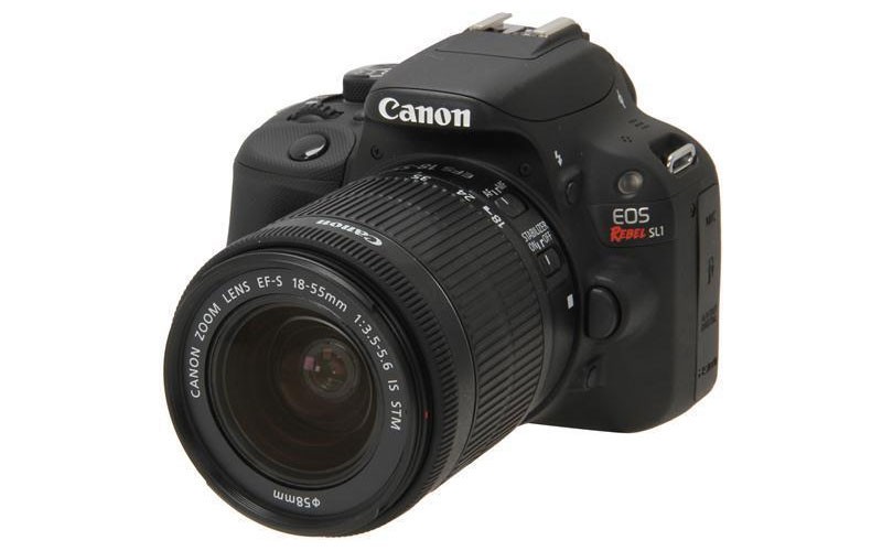 Canon Rebel SL1 8575B003 Black 18.0 MP Digital SLR Camera with 18-55mm IS STM Le