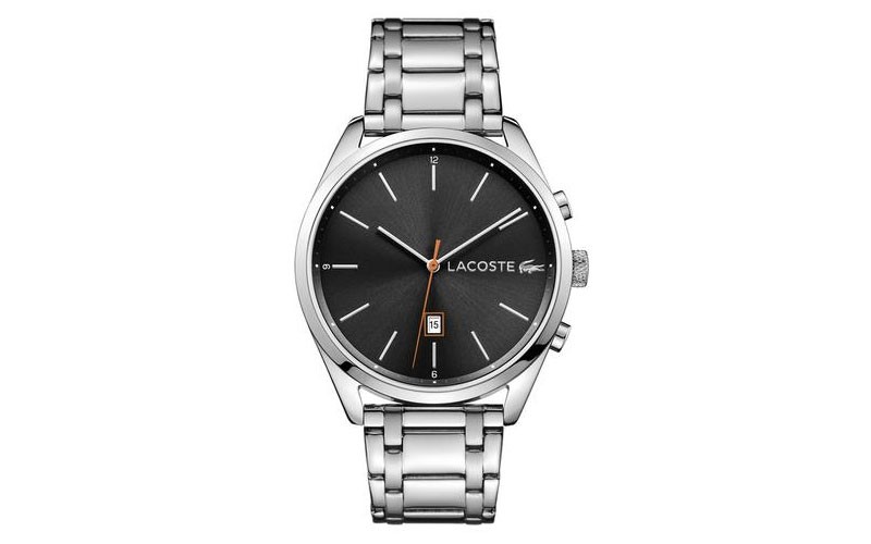 Lacoste Mens San Diego Watch Stainless Steel Bracelet Grey Dial Date