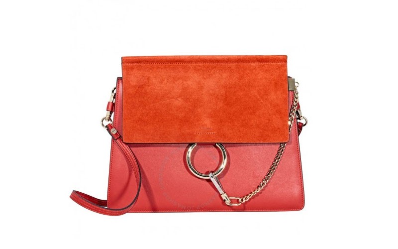 Chloe Faye Shoulder Bag Earthy Red