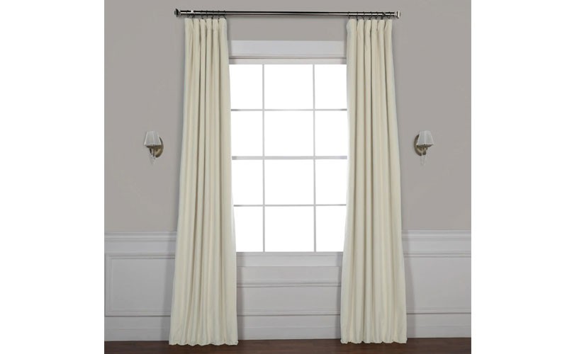 Signature Neutral Ground Blackout Velvet Curtain