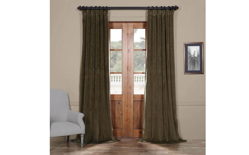 Signature Hunter Green Blackout Velvet Curtain