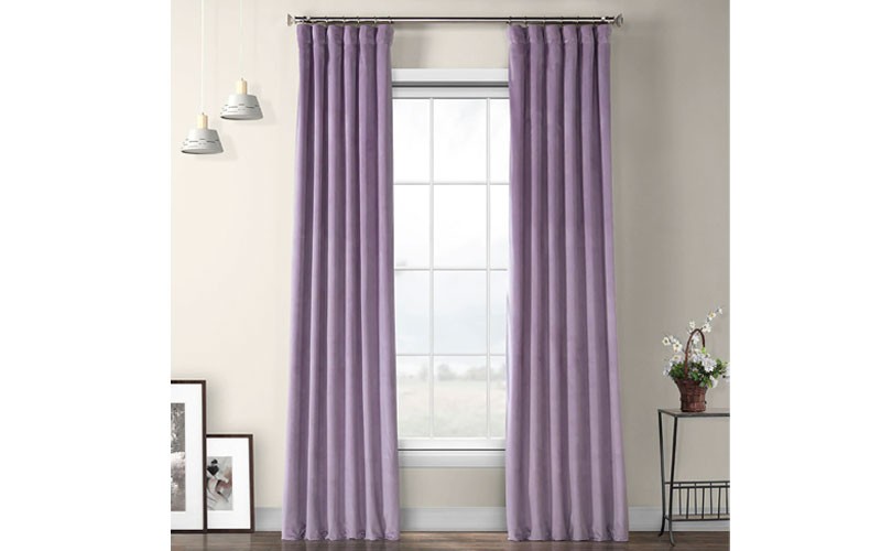 Hyacinth Heritage Plush Velvet Curtain
