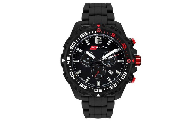 ArmourLite Isobrite Valor Series Chronograph Black Metal Silicone Date