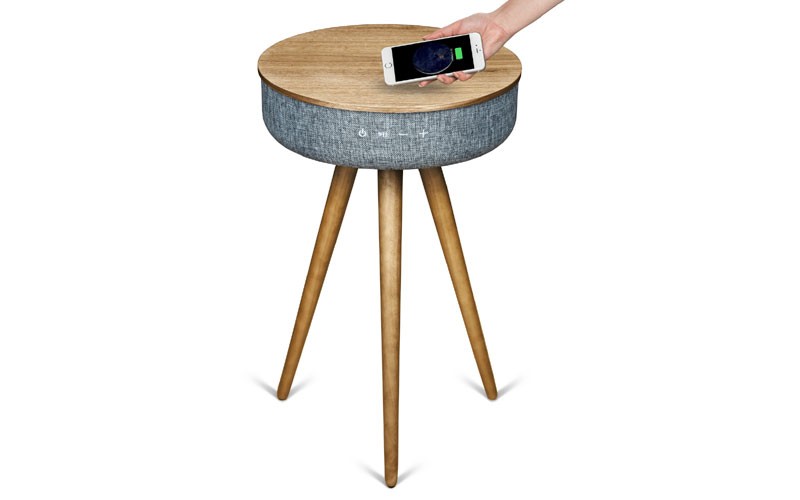 Studio Smart Table Built In 360° Bluetooth Speaker Wireless Qi Charger