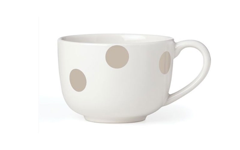 kate spade new york Deco Dot Beige Latte Mug