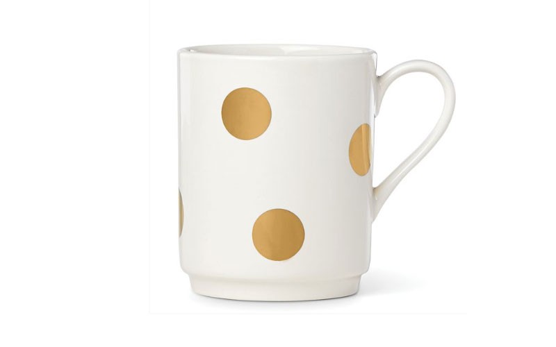 kate spade new york Deco Dot Gold Mug