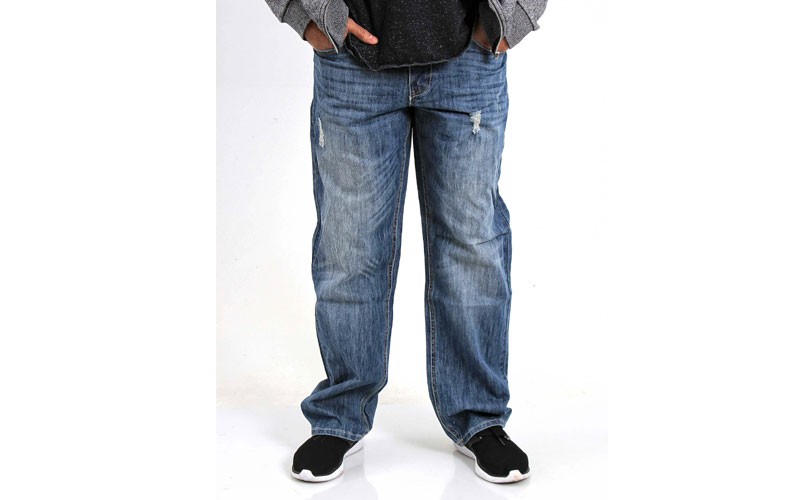 Axel Jeans Welles Classic Fit Relaxed Straight Stretch Jeans for Men