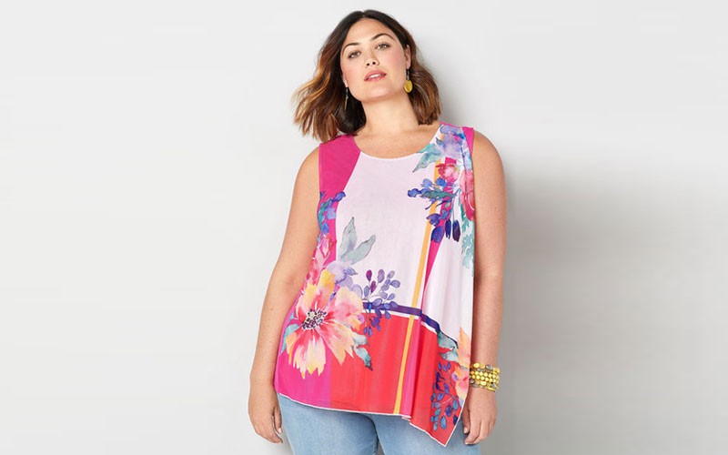 Bouquet Print Tunic For Womens