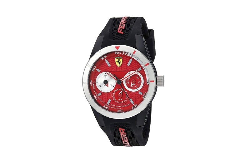 Ferrari Men's 'RedRevT' Quartz Stainless Steel and Rubber Casual Watch